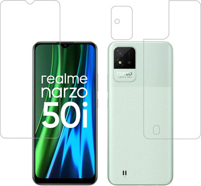 Vatsin Front and Back Tempered Glass for Realme Narzo 50i(Pack of 3)
