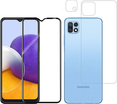 Vatsin Front and Back Tempered Glass for Samsung Galaxy F42 5G(Pack of 3)
