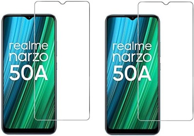 ISAAK Tempered Glass Guard for Realme Narzo 50a(Pack of 2)