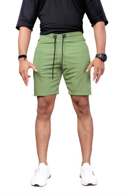 RegalTreasure Solid Men Light Green Regular Shorts