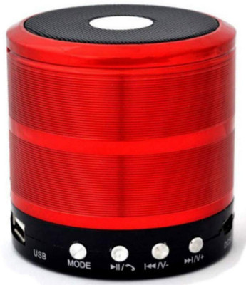 RECTITUDE Wireless Bluetooth Heavy Quality WS 887-BT Stereo Speaker Desktop Portable Speakers with FM Radio Mic, Micro SD, Memory Card, Slot, AUX Mode, USB Compatible with All Smartphones 5 W Bluetooth Speaker 10 W Bluetooth Speaker(Red, 4.1 Channel)