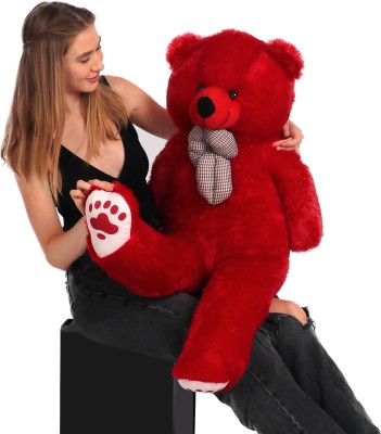 giraat toys Soft Stuffed / Fluffy/ Spongy Huggable Cute Teddy Bear for Kids and Girls  - 89 cm(Red)