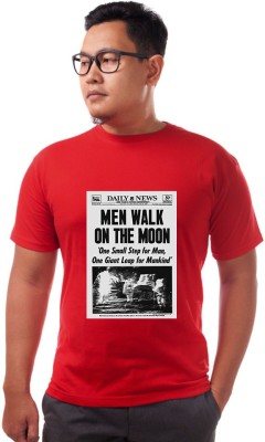 montae Graphic Print Men Round Neck Red T-Shirt