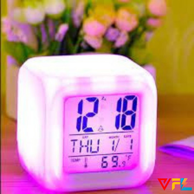 VFL Digital White Clock