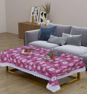 KEA Printed 4 Seater Table Cover(Pink, PVC)