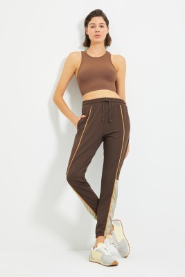 Trendyol Colorblock Women Brown Track Pants