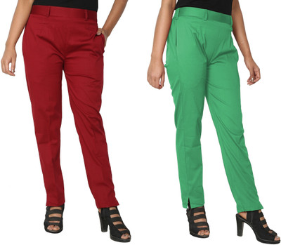 PINOVO Regular Fit Women Multicolor Trousers