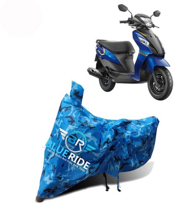 BLUERIDE Two Wheeler Cover for Suzuki(Let's, Blue)