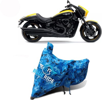 BLUERIDE Two Wheeler Cover for Suzuki(Intruder M1800R, Blue)