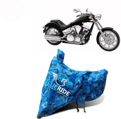 BLUERIDE Two Wheeler Cover for Honda(VT 1300CX, Blue)