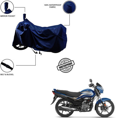 Home Ark Waterproof Two Wheeler Cover for Hero(Super Splendor, Blue)