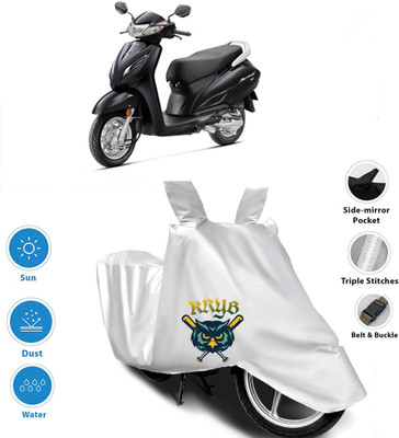 STARAHONEY Waterproof Two Wheeler Cover for Universal For Bike(Activa, Silver)