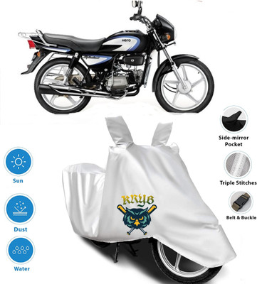 AUTOCAD Waterproof Two Wheeler Cover for Hero(Splendor Plus, Silver)