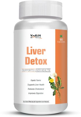 Vokin Biotech Liver Detox Milk Thistle For Liver Support, Detox, Protection Against Fatty Liver(90 Capsules)
