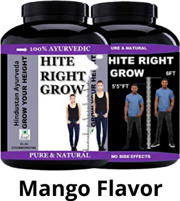 Hindustan Ayurveda Hite Right Grow High max Mango Flavor Pack Of 2(2 x 100 g)