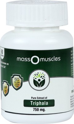 Massomuscles Pure Extract of Triphala Capsules Useful for Weight Loss 750mg (Pack of 1)(60 Capsules)