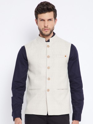 CRIMSOUNE CLUB Checkered Men Waistcoat