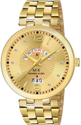 MORRIS KLEIN MK-1010 ORIGINAL GOLD PLATED DAY & DATE FUNCTIONING WATCH Analog Watch  - For Men