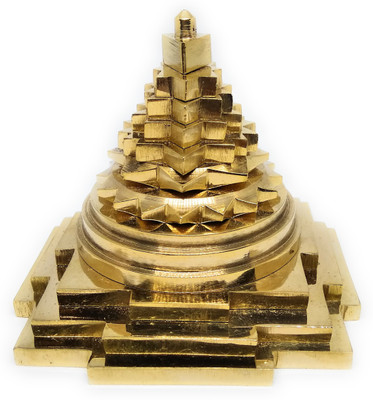 Astrosale Sumeru Shree Yantra In Gold Plated To Stable Lakshmi ( money ) And Remove All The Troubles From Your House Brass Yantra(Pack of 1)
