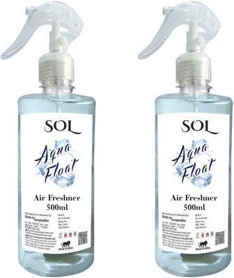 Sol Aqua Spray Aqua float Air Freshener pack of 2 - 500ml each(2 x 500 ml)