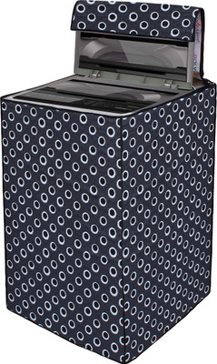 Wings Star Top Loading Washing Machine  Cover(Width: 88 cm, Black)