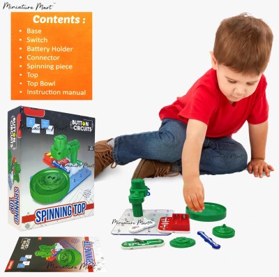 Miniature Mart Circuit Board Spinning Toys Explements For Kids Let Them Build Spinning Top Model Using The Given Parts, Improve Kids Basic Engineering Knowledge In Small Are | Suitable Age7+
