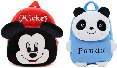 7Eleven Enterprise BM-Latch_A_101combo of 2 red mickey, blue panda 12 L Backpack(Multicolor)