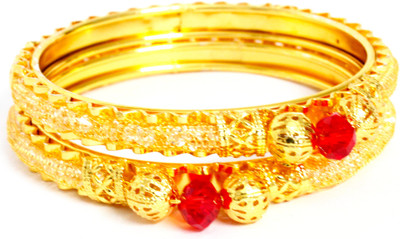 JAIRA GOLD Alloy Gold-plated Bangle Set(Pack of 2)