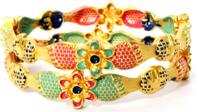 JAIRA GOLD Alloy Gold-plated Kada(Pack of 2)