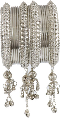 ZULKA Metal Bangle Set(Pack of 12)