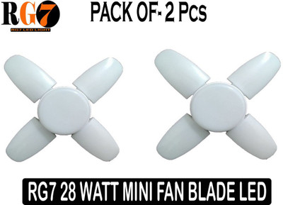 RG7 28 W Basic Decorative B22 LED Bulb(White, Pack of 2)