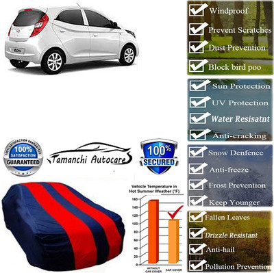 Tamanchi Autocare Car Cover For Hyundai Eon(Red, Black)