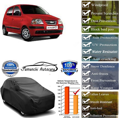Tamanchi Autocare Car Cover For Hyundai Santro Xing(Black)
