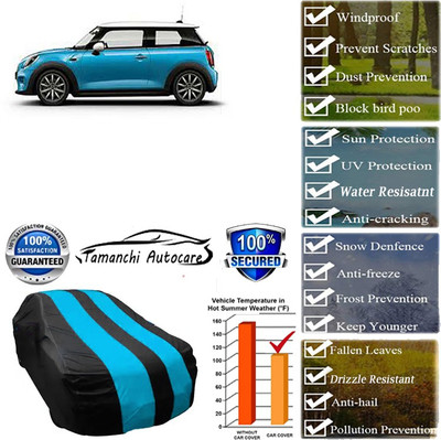 Tamanchi Autocare Car Cover For Mini Cooper 3 DOOR S(Blue, Black)