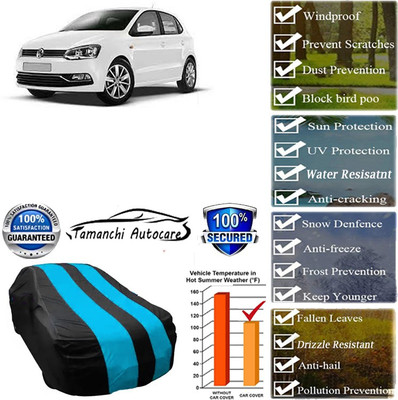Tamanchi Autocare Car Cover For Volkswagen Polo Equisite(Blue, Black)
