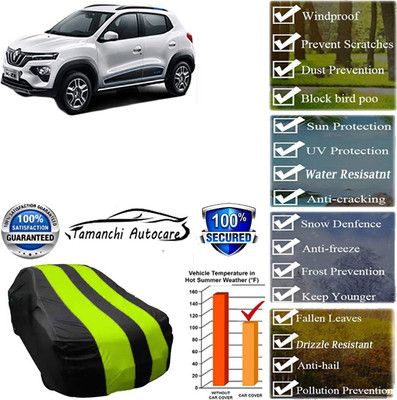 Tamanchi Autocare Car Cover For Renault Kwid AMT(Green, Black)