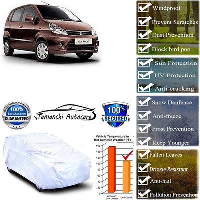 Tamanchi Autocare Car Cover For Maruti Suzuki Zen Estilo(Silver)
