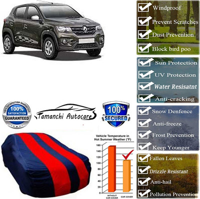 Tamanchi Autocare Car Cover For Renault Kwid(Red, Black)