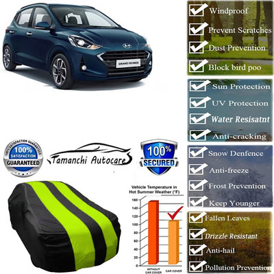 Tamanchi Autocare Car Cover For Hyundai Grand i10 Nios(Green, Black)