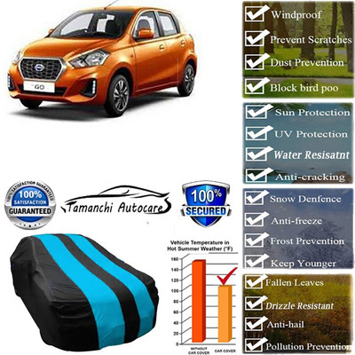 Tamanchi Autocare Car Cover For Datsun Universal For Car(Blue, Black)
