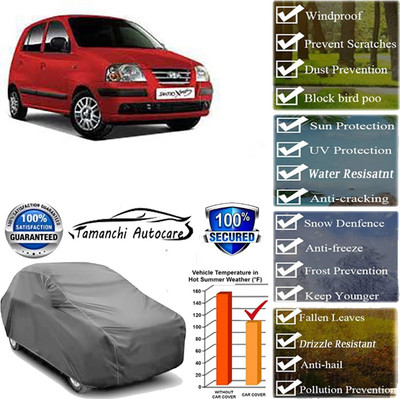 Tamanchi Autocare Car Cover For Hyundai Santro Xing(Grey)