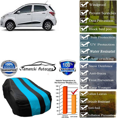 Tamanchi Autocare Car Cover For Hyundai Grand i10(Blue, Black)