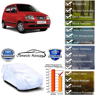 Tamanchi Autocare Car Cover For Hyundai Santro Xing(Silver)