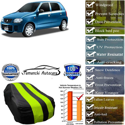 Tamanchi Autocare Car Cover For Maruti Suzuki Alto(Green, Black)