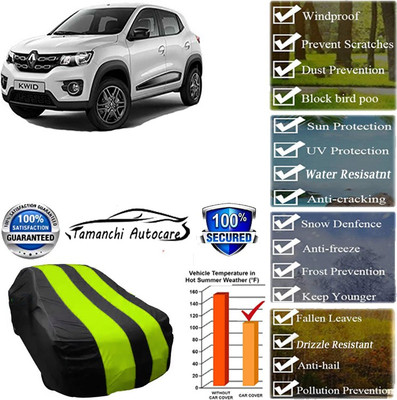 Tamanchi Autocare Car Cover For Renault Kwid(Green, Black)