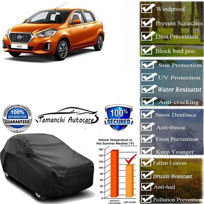 Tamanchi Autocare Car Cover For Datsun Go(Black)