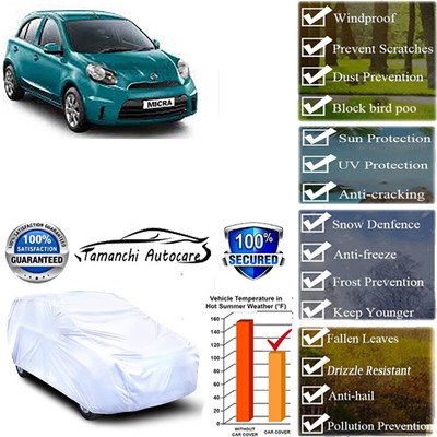 Tamanchi Autocare Car Cover For Nissan Micra(Silver)
