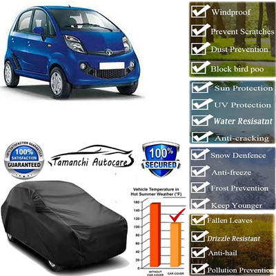 Tamanchi Autocare Car Cover For Tata Nano(Black)
