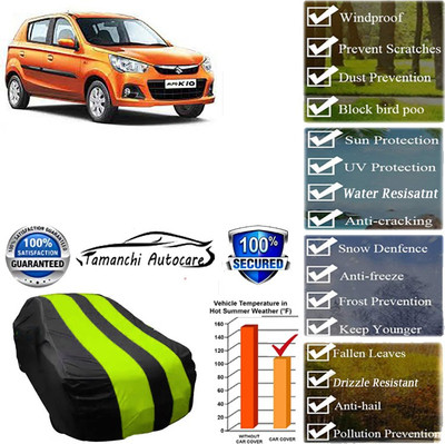 Tamanchi Autocare Car Cover For Maruti Suzuki Alto K10(Green, Black)