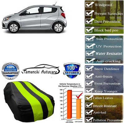 Tamanchi Autocare Car Cover For Chevrolet Spark(Green, Black)